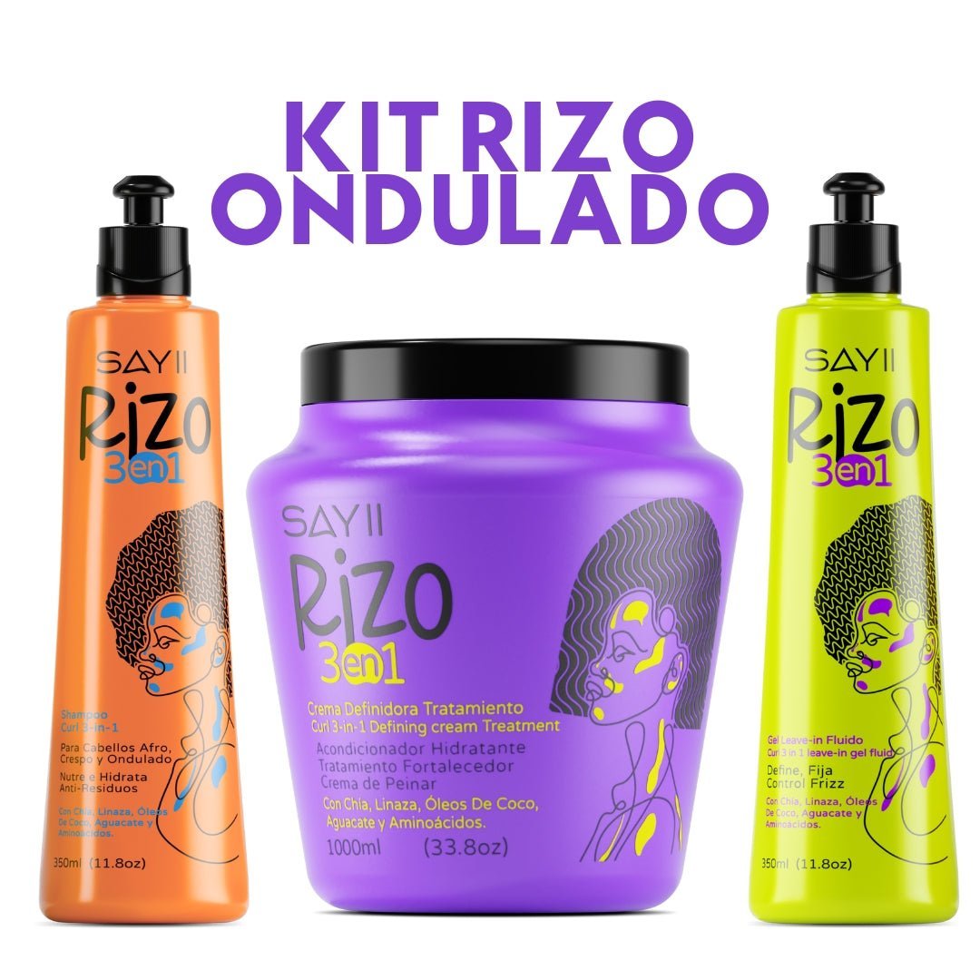 🎁 Kit Cabello Ondulado 2a - 2c Rizo 3 en 1 - Nutrición, definición y control del frizz (30% off) - SAYII