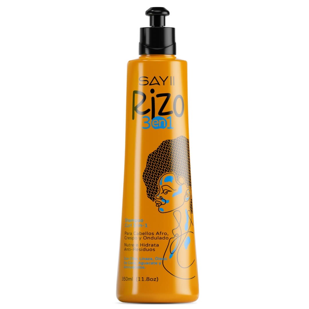 shampoo rizo 3 en 1 limpieza hidratación frizz