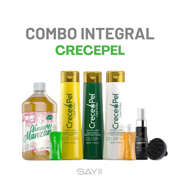 combo integral Crecepel tratamiento anticaída y crecimiento capilar SAYII