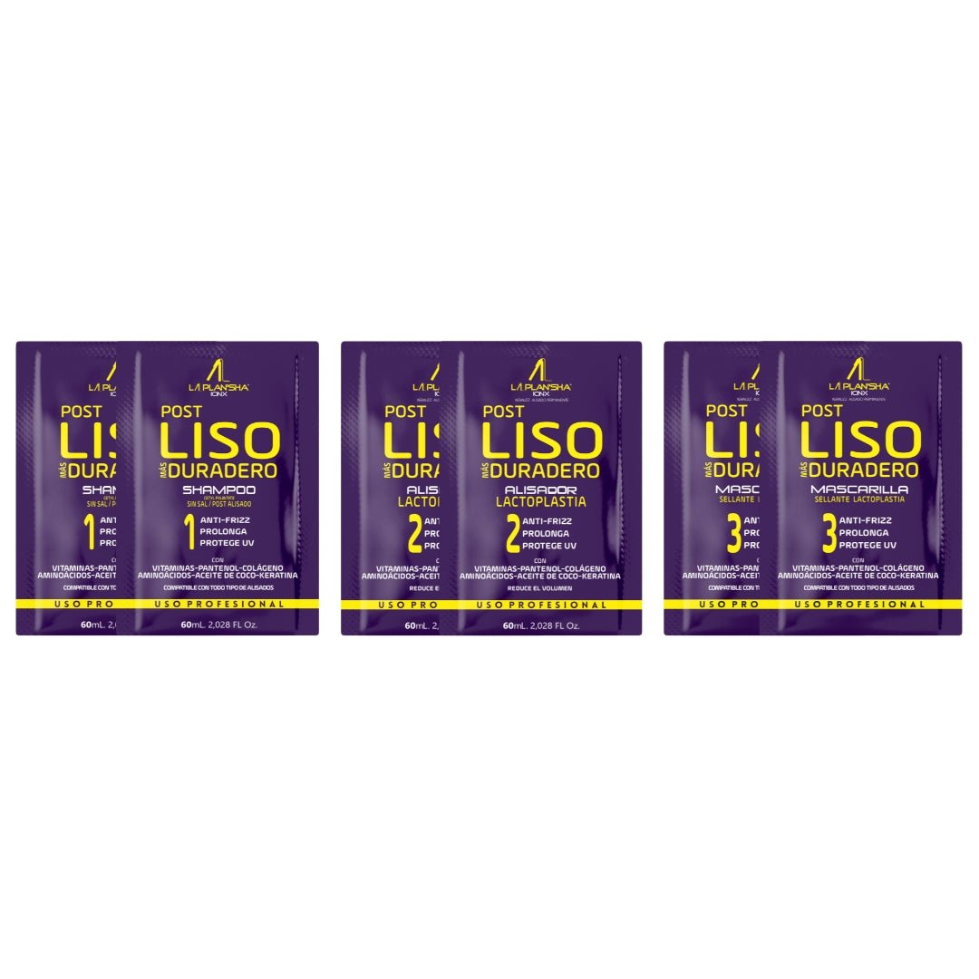 kit La Plansha X tratamiento alisado progresivo lactoplastia sachets SAYII