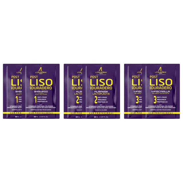 kit La Plansha X tratamiento alisado progresivo lactoplastia sachets SAYII