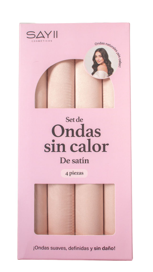 Set Champán de Ondas Sin Calor en Satín | Ondas Perfectas sin Plancha ni Rizador - SAYII