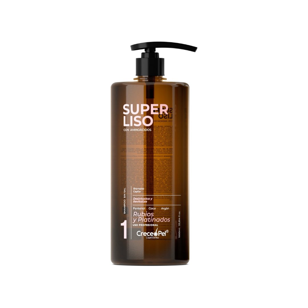 shampoo alisado orgánico con aminoácidos para cabellos rubios y platinados 1000 ml SAYII
