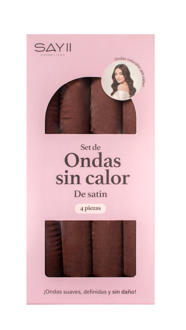 Set Mocca de Ondas Sin Calor en Satín | Ondas Perfectas sin Plancha ni Rizador - SAYII