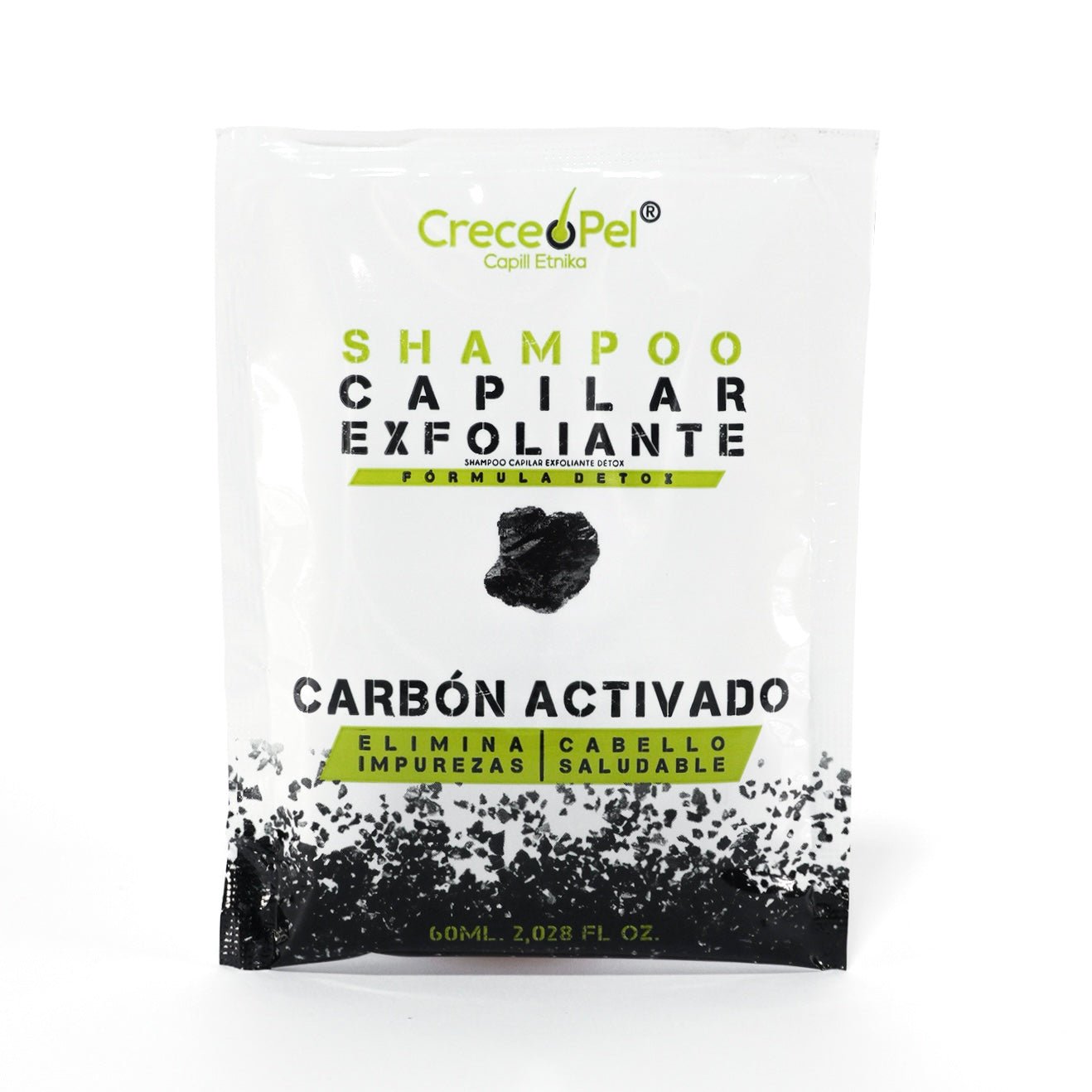 Shampoo Exfoliante Carbón Activado 60ml – Limpieza profunda y desintoxicación capilar - SAYII