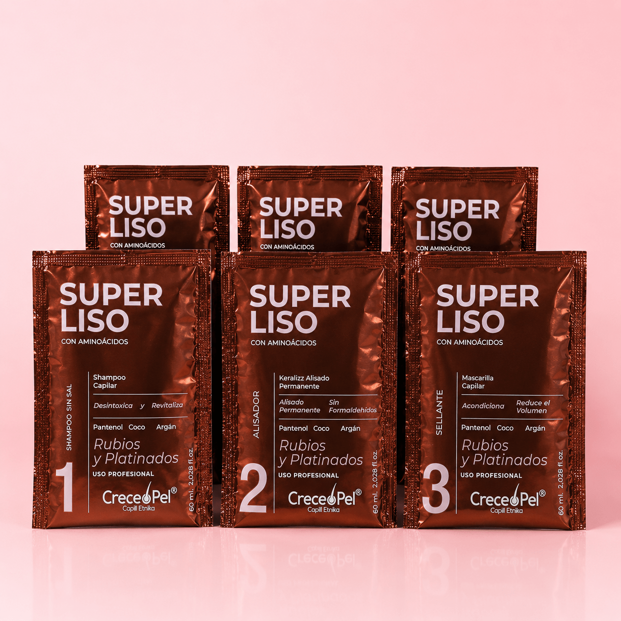 Combo Super Liso Aminoácidos Rubios y Platinados 120ml + Coctel Ampolletas Hyaluron Complex - SAYII