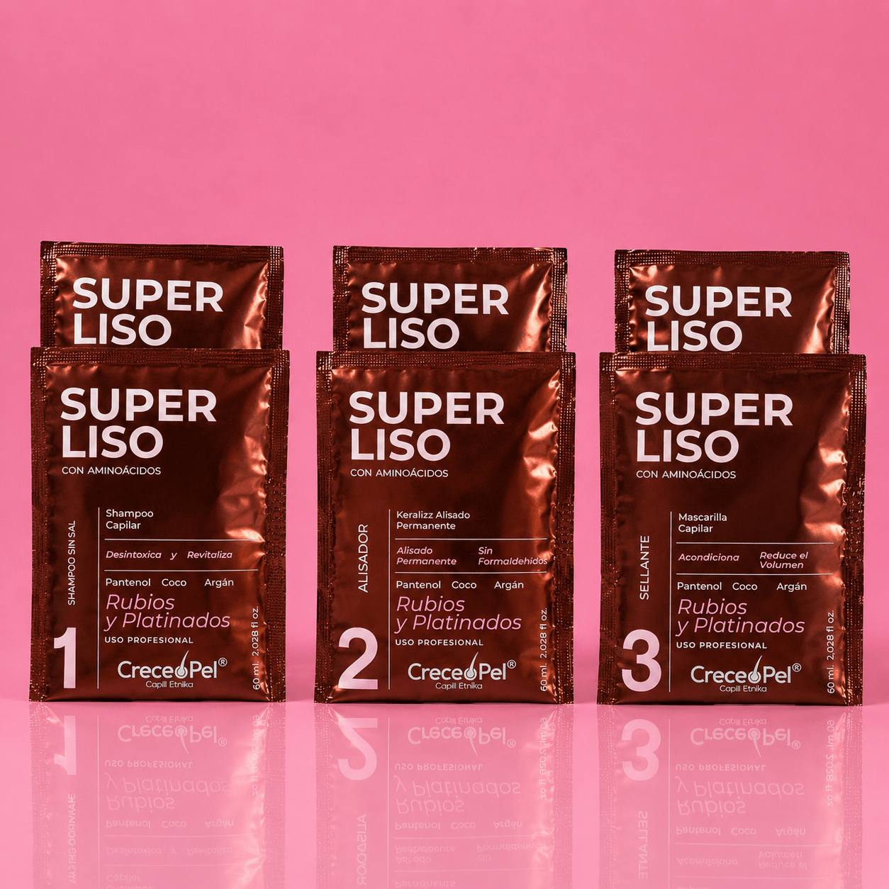 Combo Super Liso Aminoácidos Rubios y Platinados 120ml + Coctel Ampolletas Hyaluron Complex - SAYII