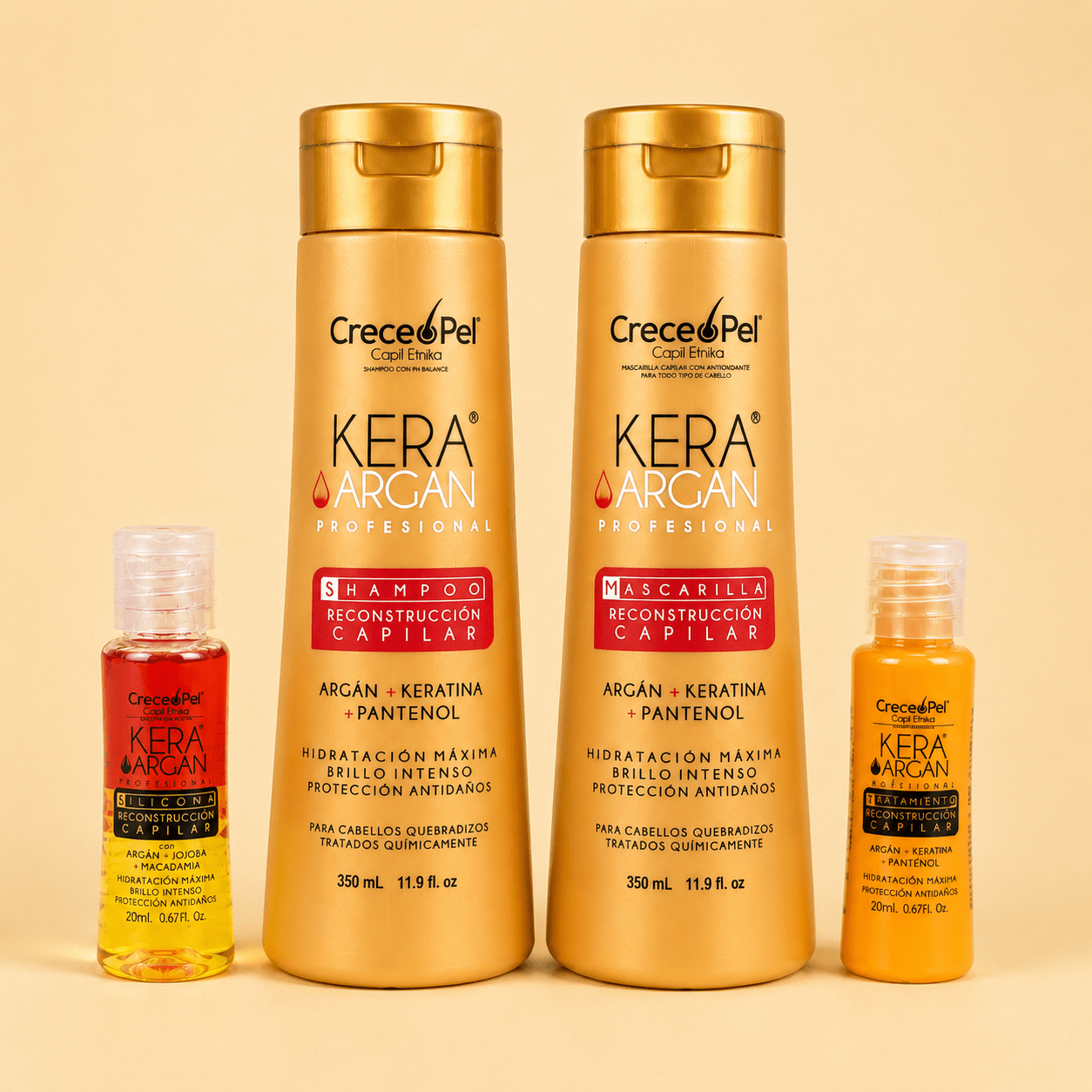 Kit Kera Argan Crecepel – Reparación y Nutrición para Cabello Seco y Procesado - SAYII