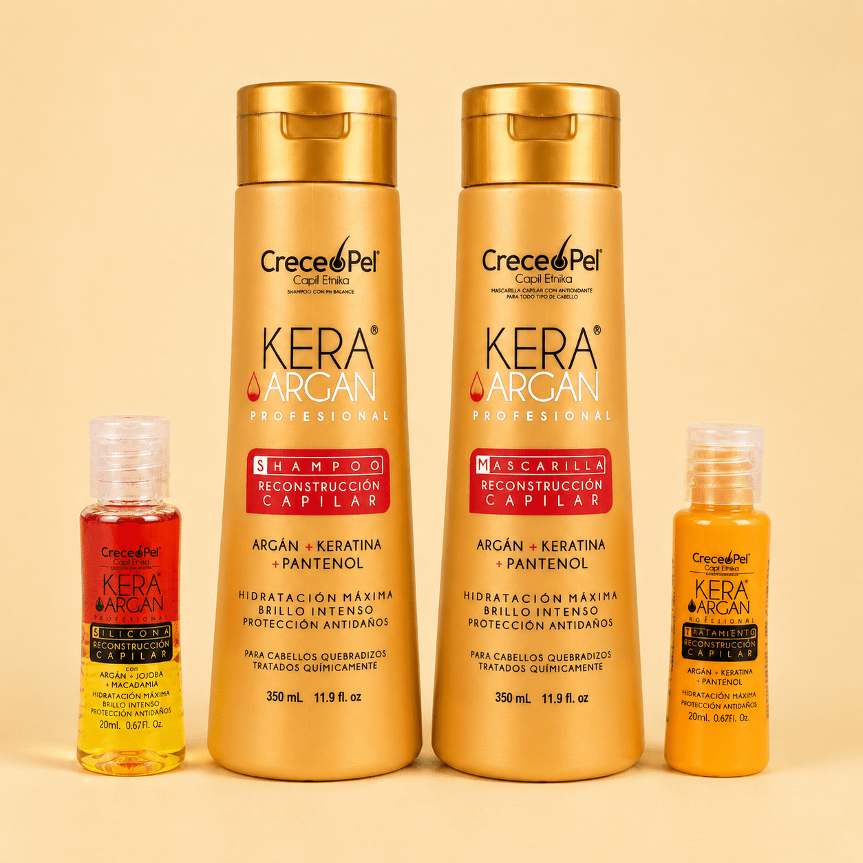 🎁 Kit Kera Argan Crecepel – Reparación y Nutrición para Cabello Seco y Procesado (20% off) - SAYII