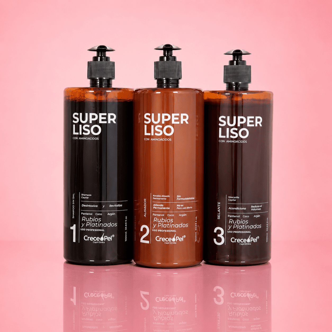 🎁 Combo Super Liso Aminoácidos Rubios y Platinados 1000ml + Ampollas Coctel Hyaluron – Tratamiento Alisador y Reparador Capilar (20% off) - SAYII