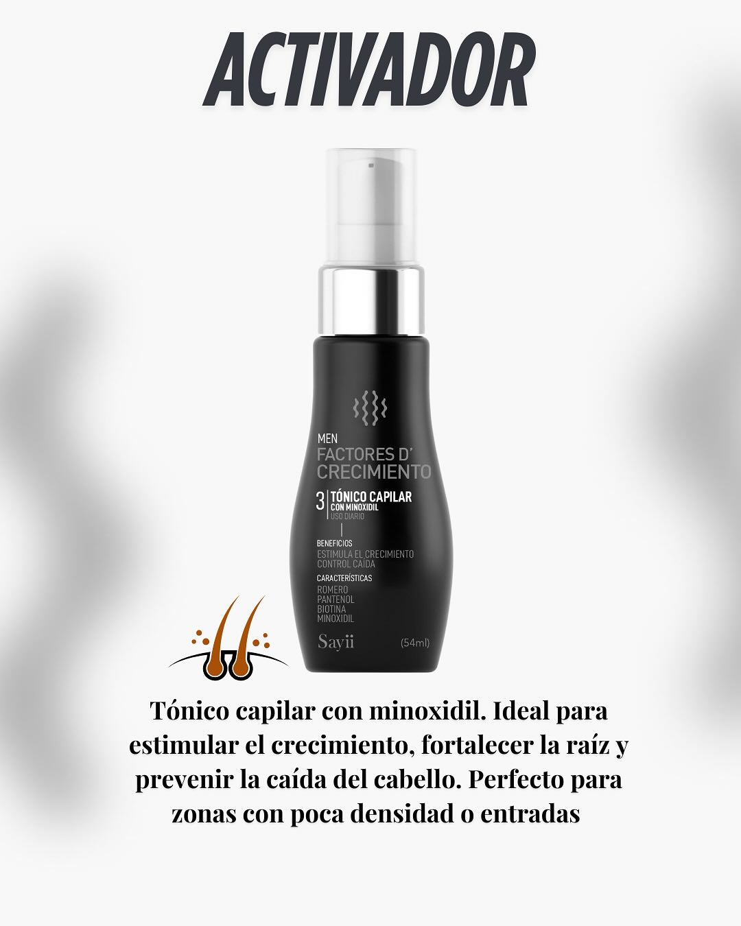 Duo Perfecto Crecimiento Capilar Intensivo con Minoxidil - SAYII