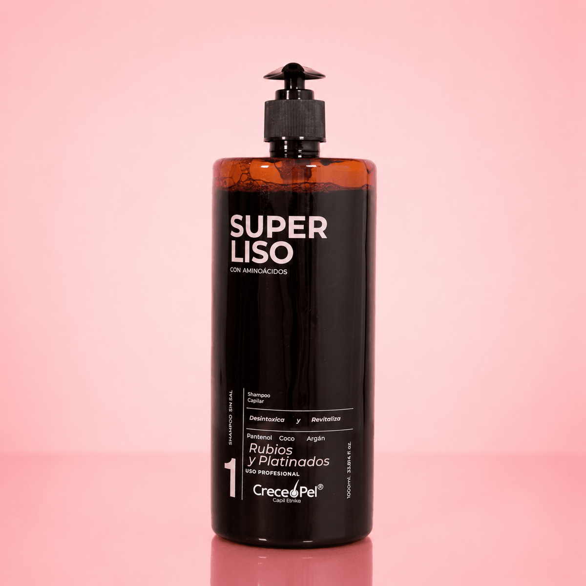 Shampoo Aminoácidos Super Liso Rubios y Platinados Paso 1 Frasco 1.000 ml · Mayorista